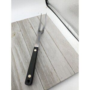 Vintage Maid of Honor Meat Fork Black Handle Utensil 11 3/4"